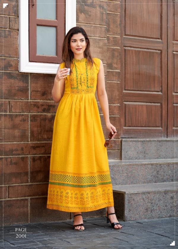 Rangjyot Charvi 2 Classic Wear Long Rayon Anarkali Kurti Collection